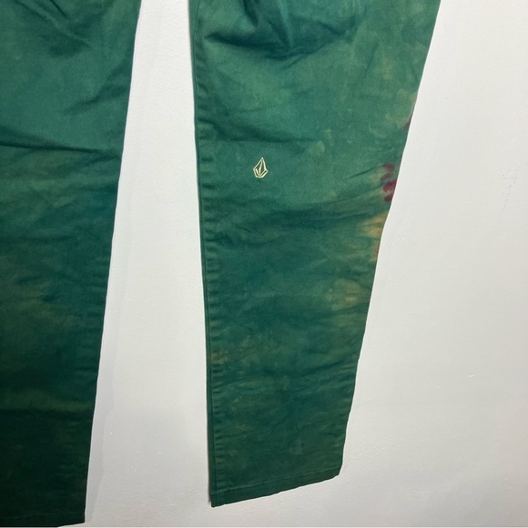 Rare vintage Volcom tie dye pants green size 7 - Picture 6 of 7